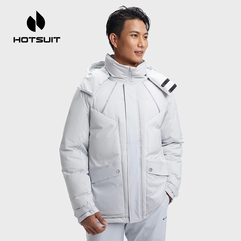 HOTSUIT/后秀羽绒服男冬季加绒加厚保暖防风棉衣户外运动连帽外套