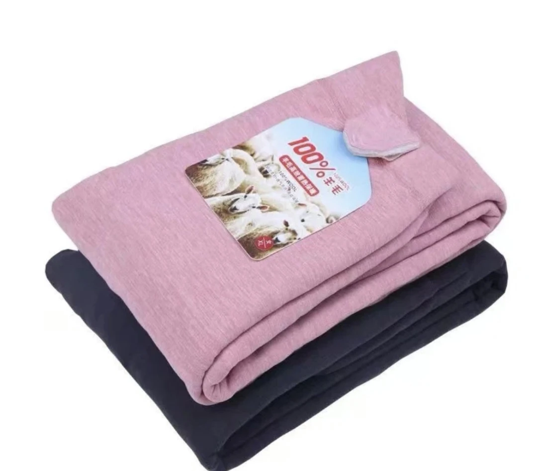 经典女款100%羊毛裤高腰内穿秋冬季加绒加厚保暖冬季防寒裤