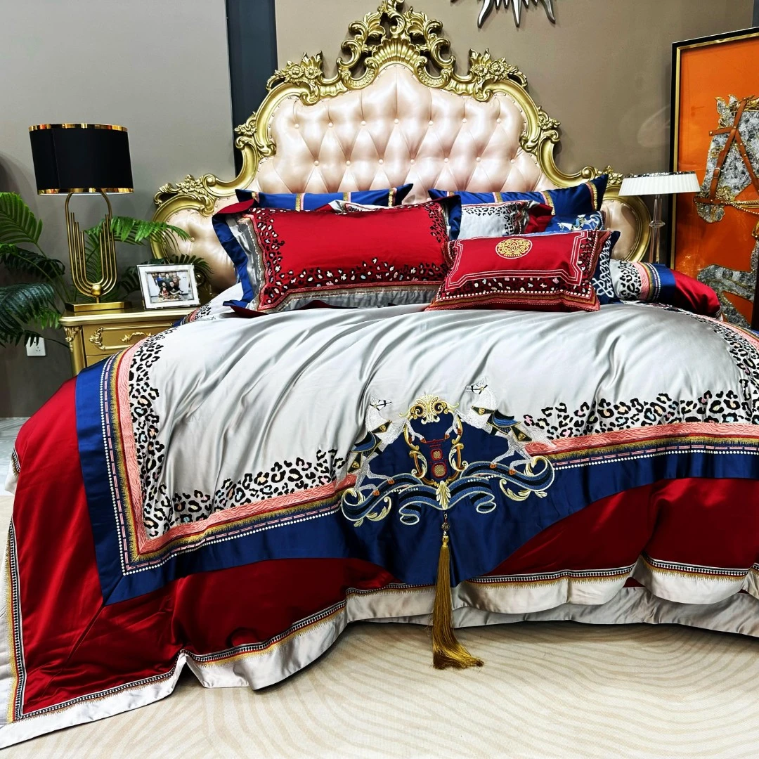 【LD】豪华系列款式-奢华高精密锦缎欧式高奢纯棉四件套-幻想曲