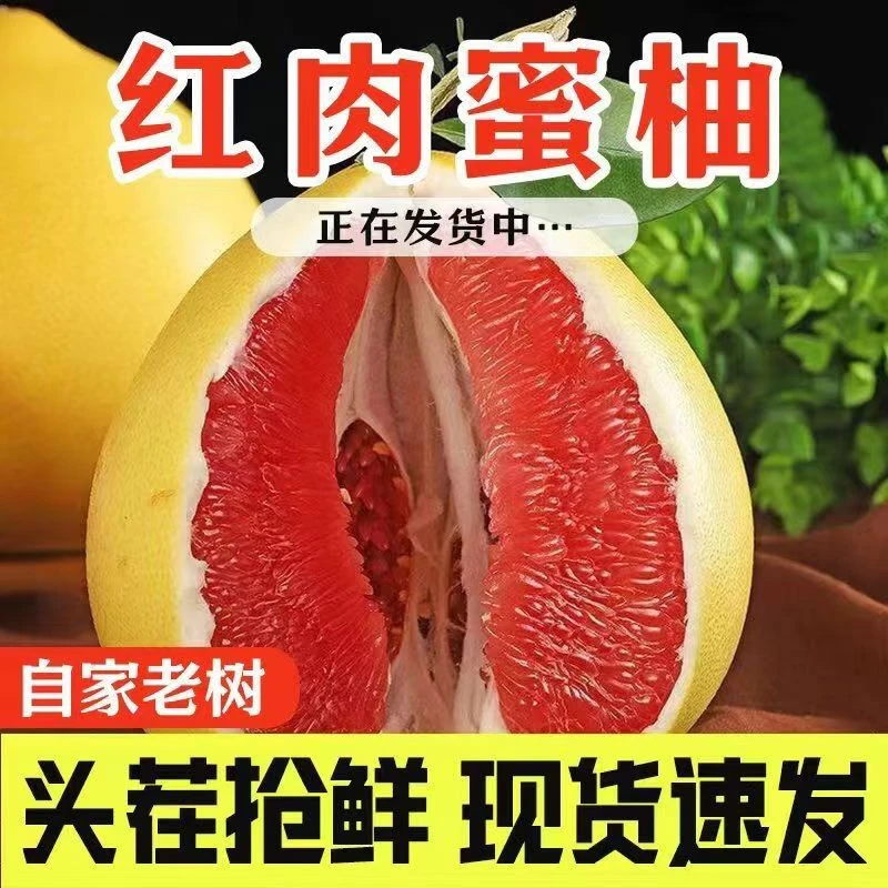 【精品】正宗三红柚红心柚子红肉蜜柚薄皮红柚新鲜应季水果超甜