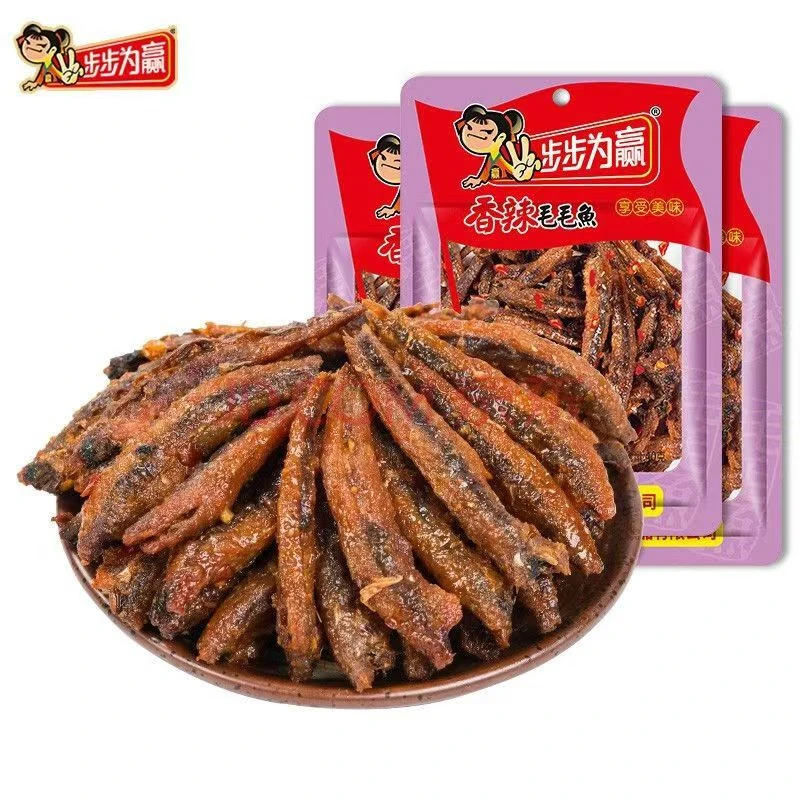 湖南特产步步为赢浅海鱼仔香辣麻辣毛毛鱼干小包装休闲小吃零食
