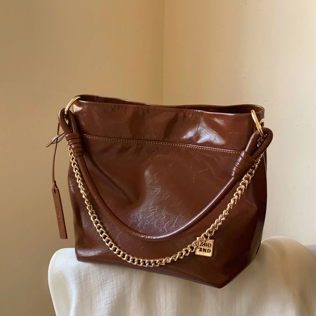 南风×Chio2nd水桶包包2024新款通勤手提包单肩斜挎包