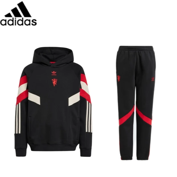 adidas/阿迪达斯男女大童秋款曼联足球休闲(加绒)连帽卫衣JC8836