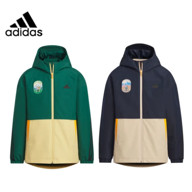 adidas/阿迪达斯24冬季防泼保暖二合一运动休闲连帽羽绒服JJ5019