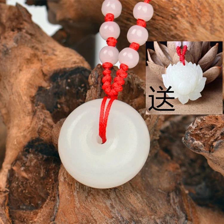 非金属棉绳项链 【买一送一】【买就送莲花吊坠】男女款平安扣吊坠