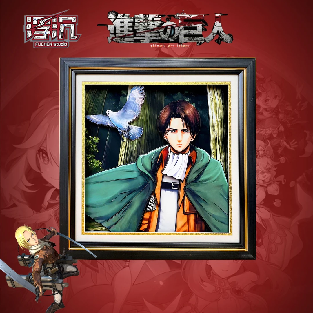 利威尔立体画礼物必备进击灯光巨人的兵长3D可挂摆精选客厅必备
