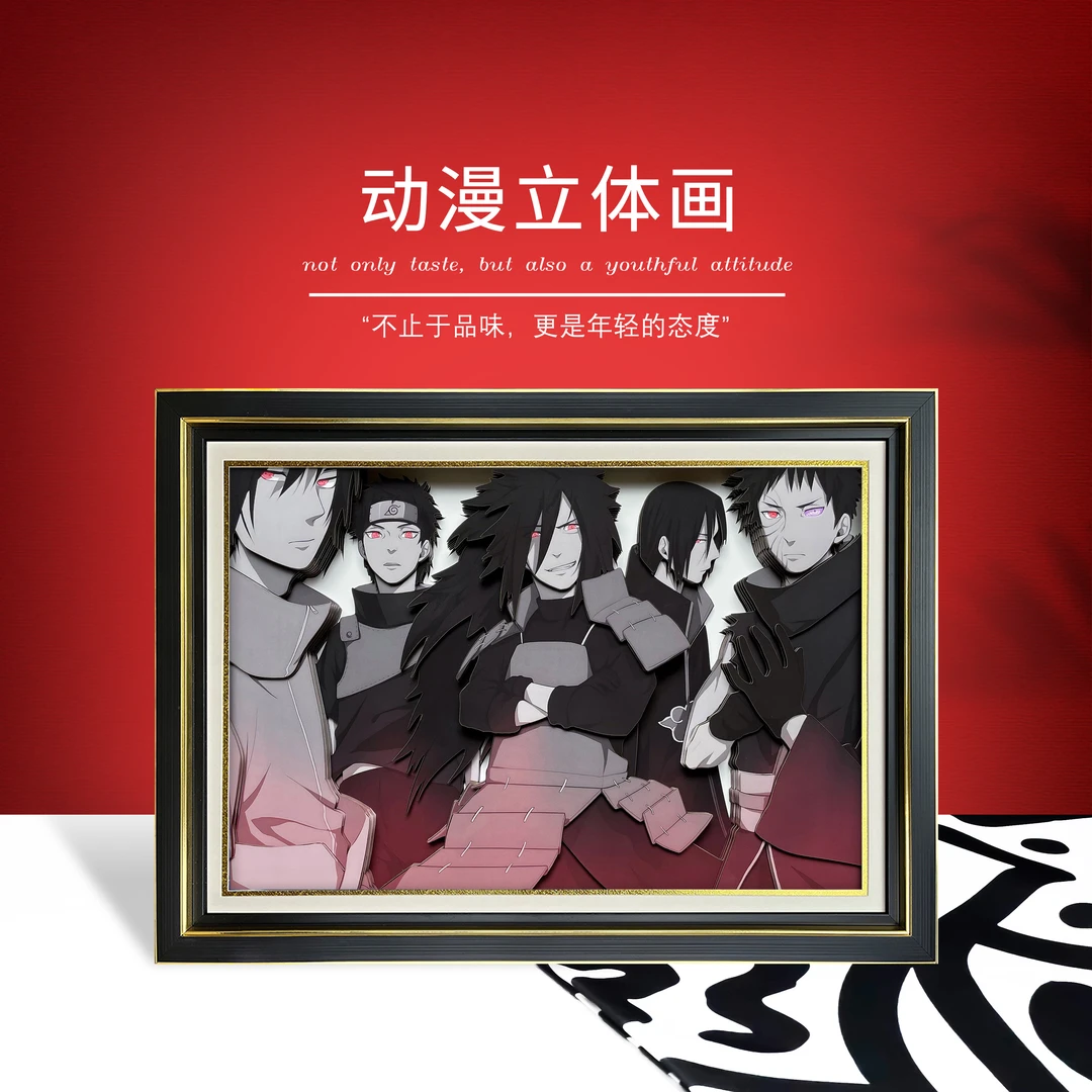 【火影忍者】 宇智波家族 动漫手工立体画客厅手办装饰画礼物挂画