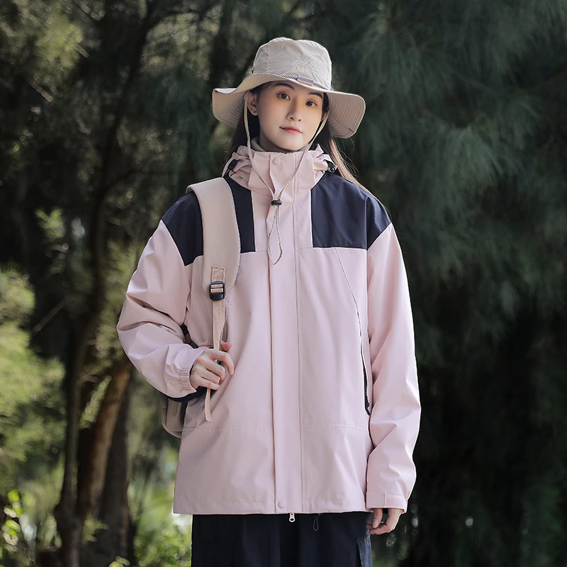 新品秋冬季冲锋衣男女同款可拆卸三合一两件套防风防水户外登山服