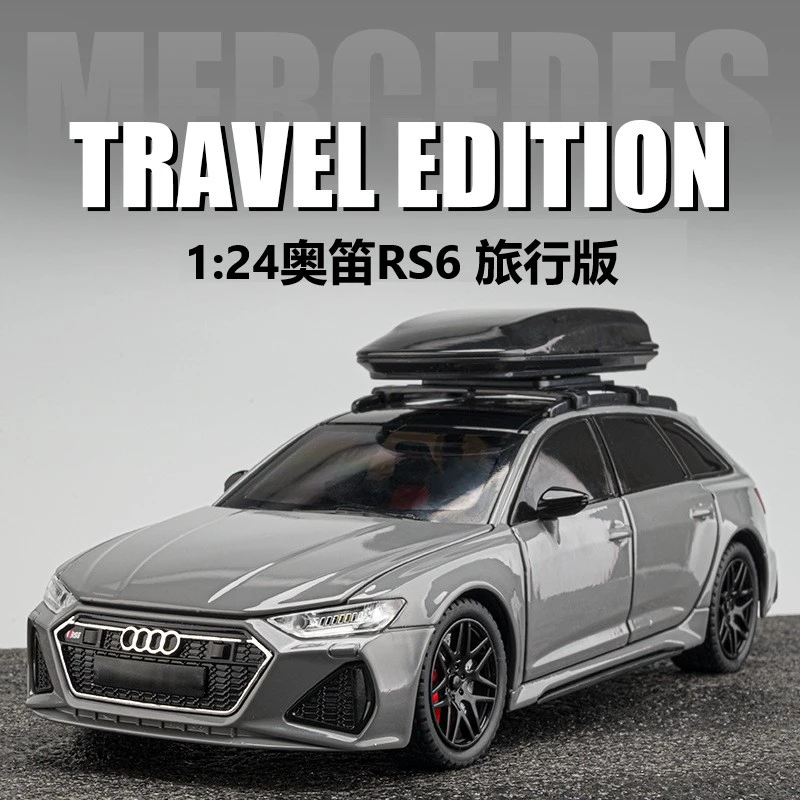 奥笛RS6合金车模型仿真汽车模型玩具车1:24精致收藏摆件小汽车