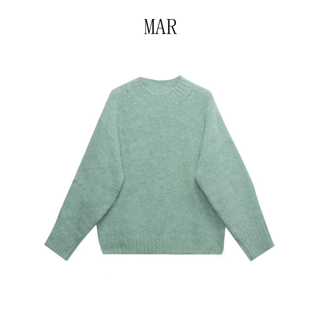 MAR  韩版羊驼毛软糯保暖内搭宽松慵懒风套头毛衣女ME24WRQ003