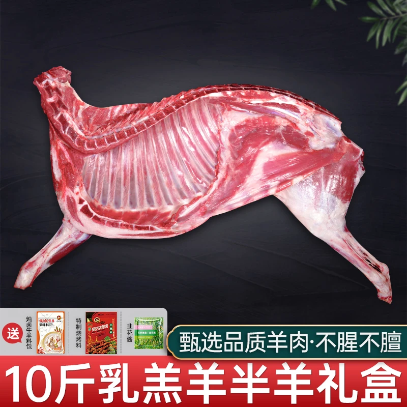 羊肉新鲜羔羊半只羊10斤手抓羊肉羊排羊后腿羊蝎子食材礼盒