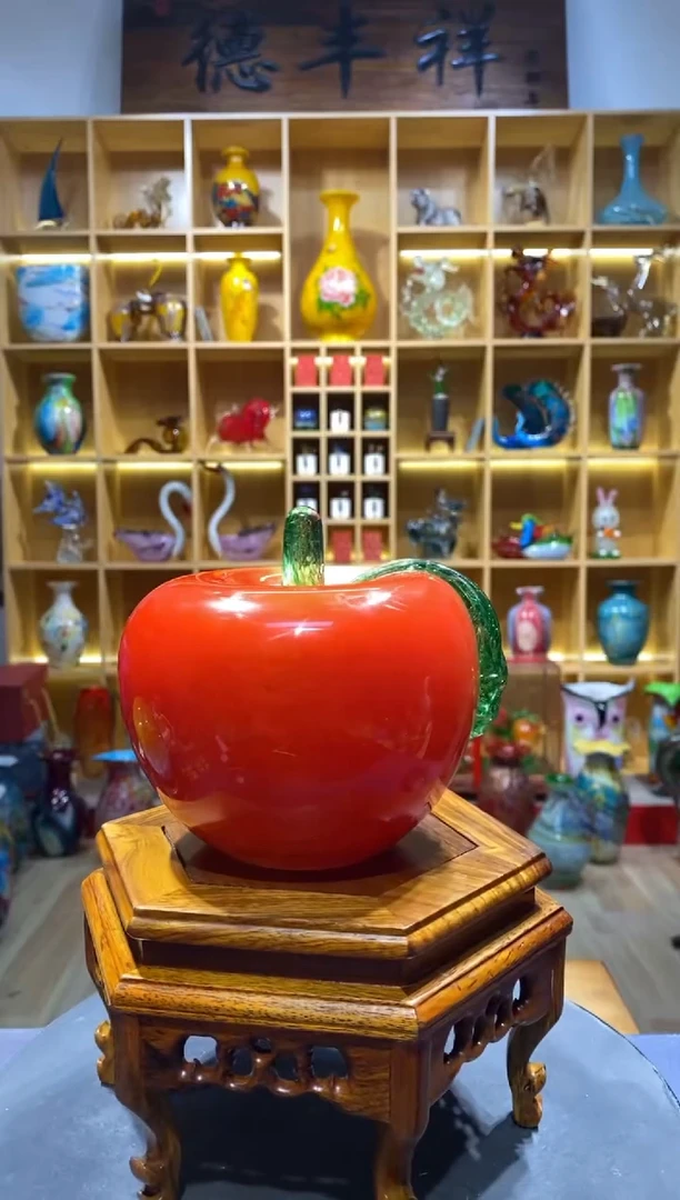 【闪购商品】瓷摆件琉璃纯手工平安果