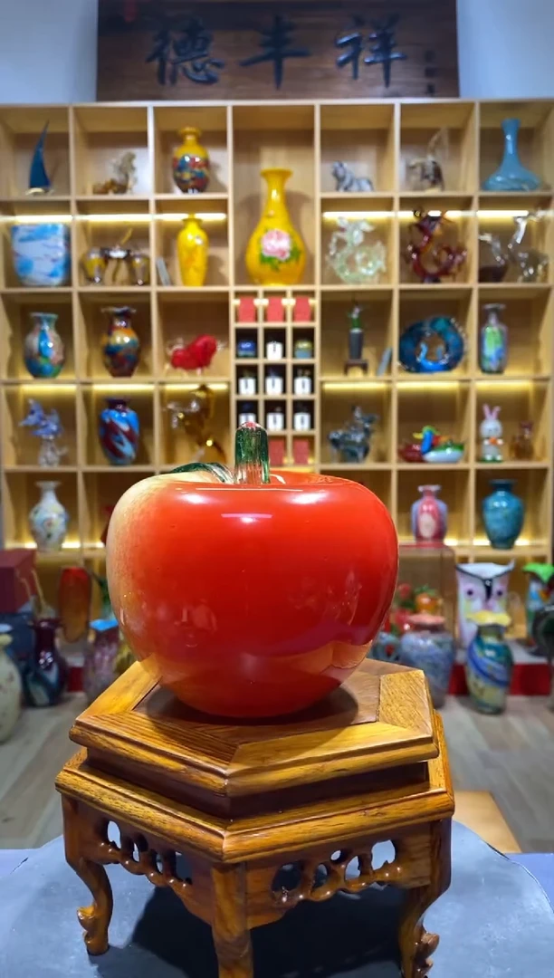 【闪购商品】瓷摆件琉璃纯手工苹果