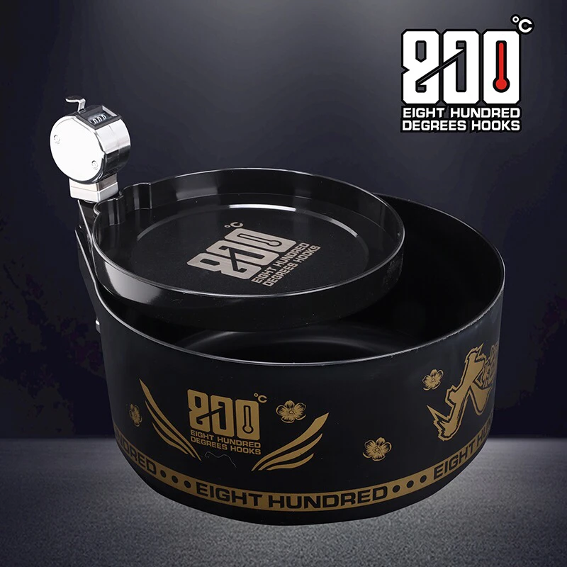 800度捌佰度酷黑计数器拉饵盒散炮盆饵料盆和饵盆拉饵盘大容量