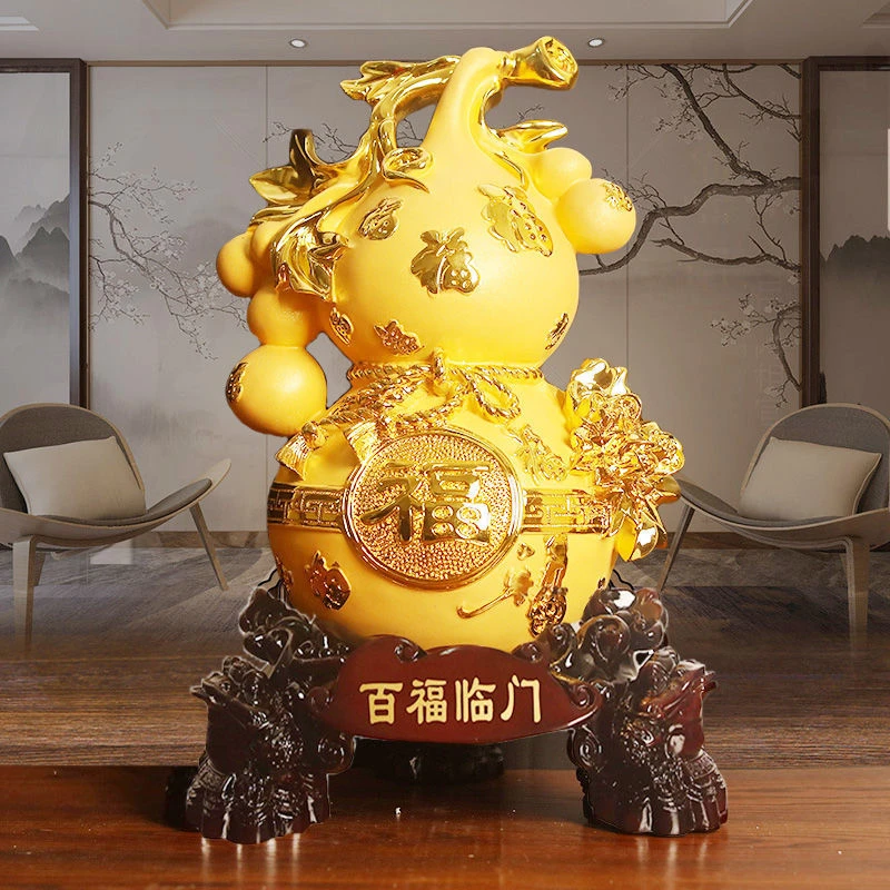 福禄招财葫芦摆件家居客厅电视酒柜办公室装饰品乔迁开业工艺礼品