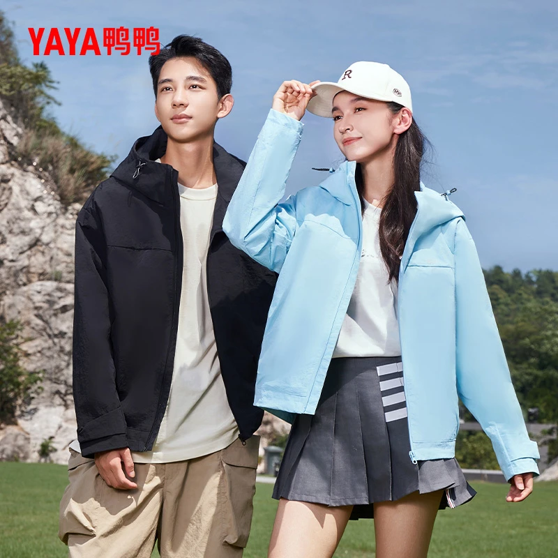 YAYA/鸭鸭2025年上衣薄款春秋运动户外休闲百搭短款外套男女同款
