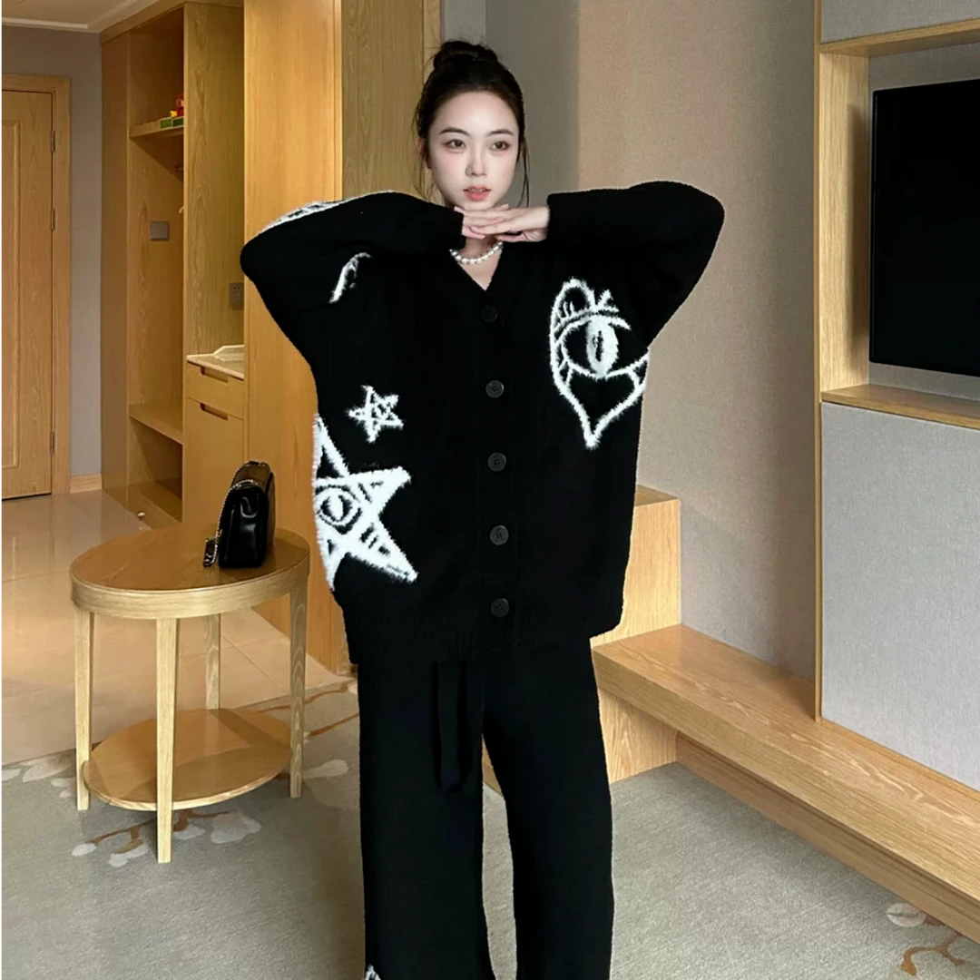 软绵绵睡衣女半边绒加厚保暖网红宽松星空亲肤绒舒适家居服可外穿