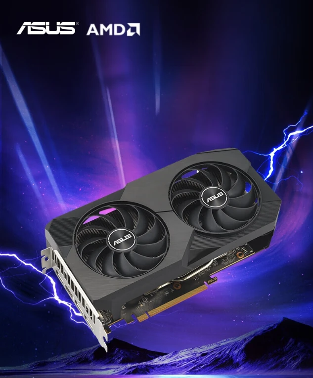 华硕(ASUS)雪豹DUAL-RX6600-8G-V2 AMD RADEON电竞游戏显卡