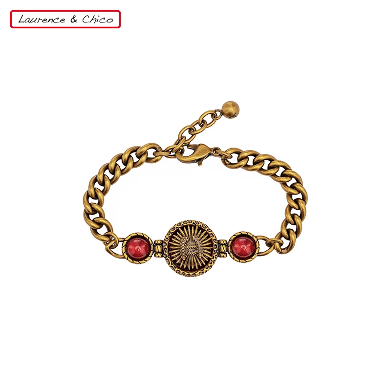 合金耳饰 LC Logo时尚复古手链22G10F03