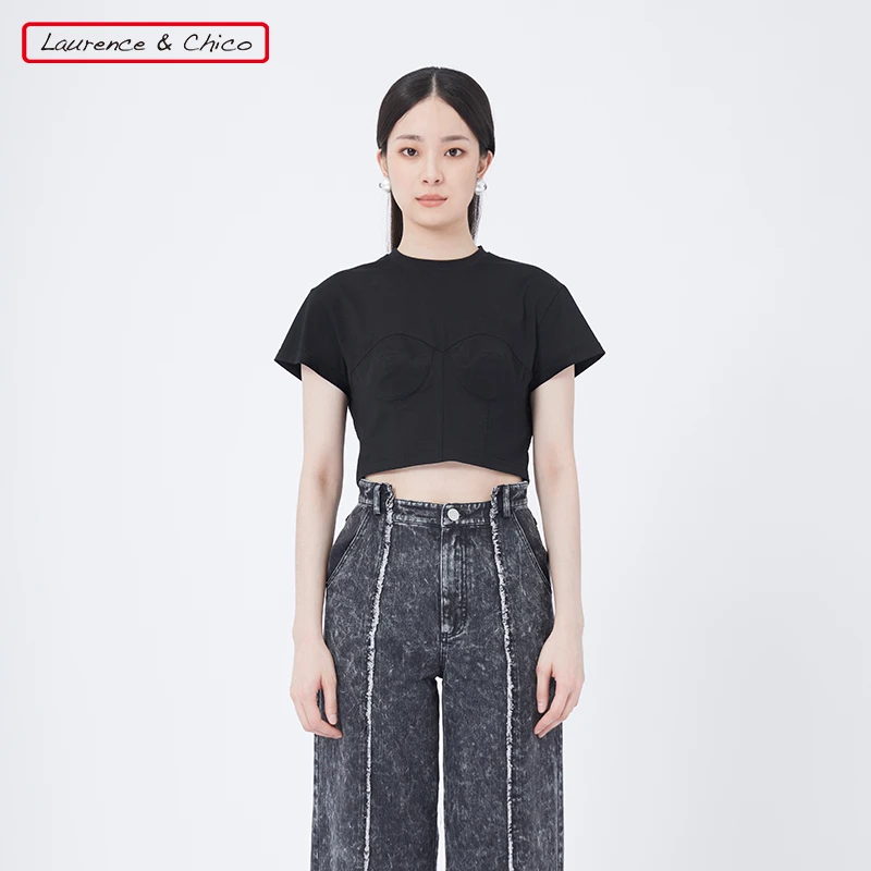 LAURENCE & CHICOCorset T恤黑色C2AX30111120