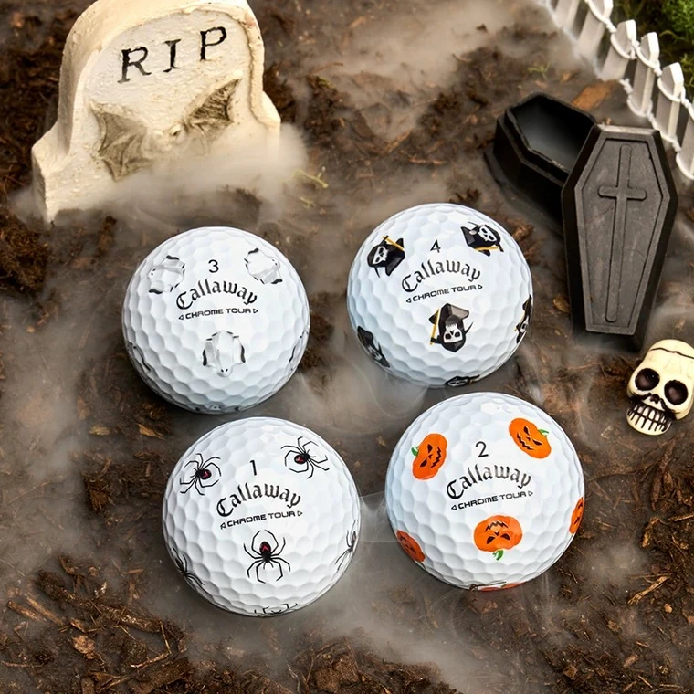 Callaway卡拉威高尔夫球新款CHROMETOUR限量版万圣节主题四层球