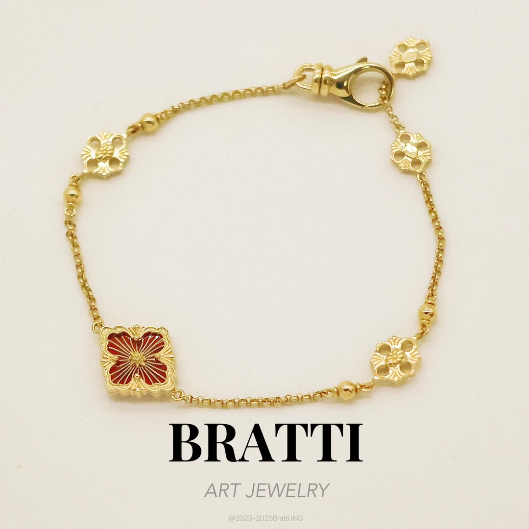 Bratti珠宝「安妮日记」18K金红珐琅手链-KS241102