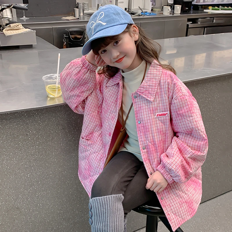 女童外套秋冬款2025新款儿童冬装夹棉冬季女孩棉服加厚上衣潮9013