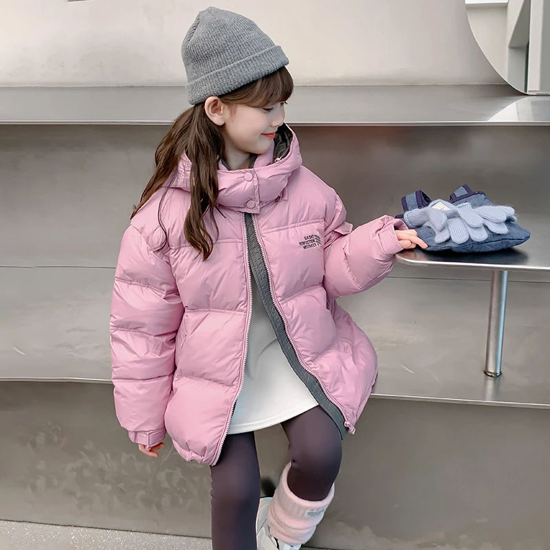 女童冬装羽绒服2025新款儿童冬季潮白鸭绒外套小女孩加厚上衣9154
