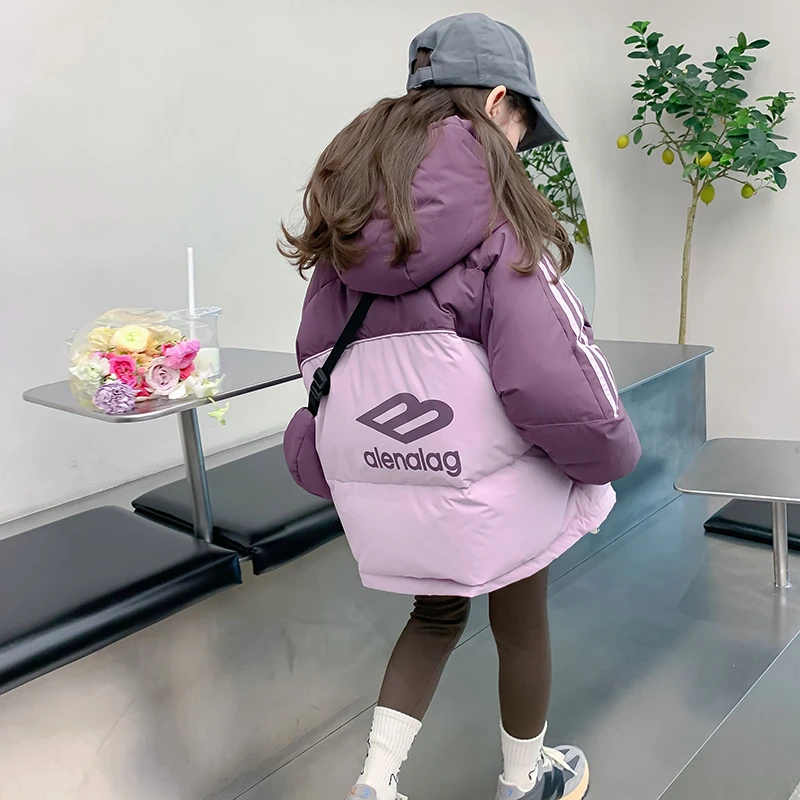 女童冬装羽绒服2025新款洋气儿童潮白鸭绒外套加厚冬季上衣潮7843