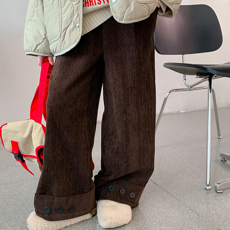 女童加绒裤子秋冬款2025新款儿童休闲裤冬装加厚小女孩冬季潮8925