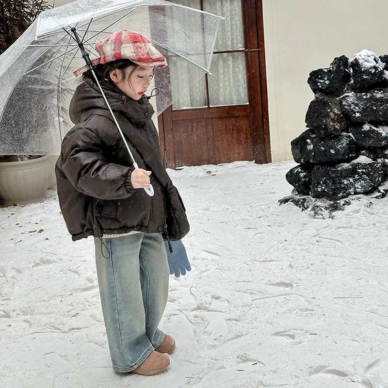 女童羽绒服冬装2025新款儿童潮白鸭绒外套小女孩冬季加厚上衣9249