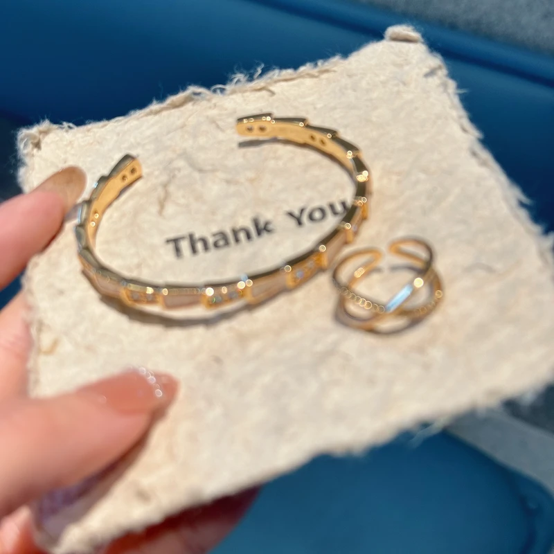 合金手镯 中古风古董派高定鱼骨系列轻奢文艺手镯戒指-MM