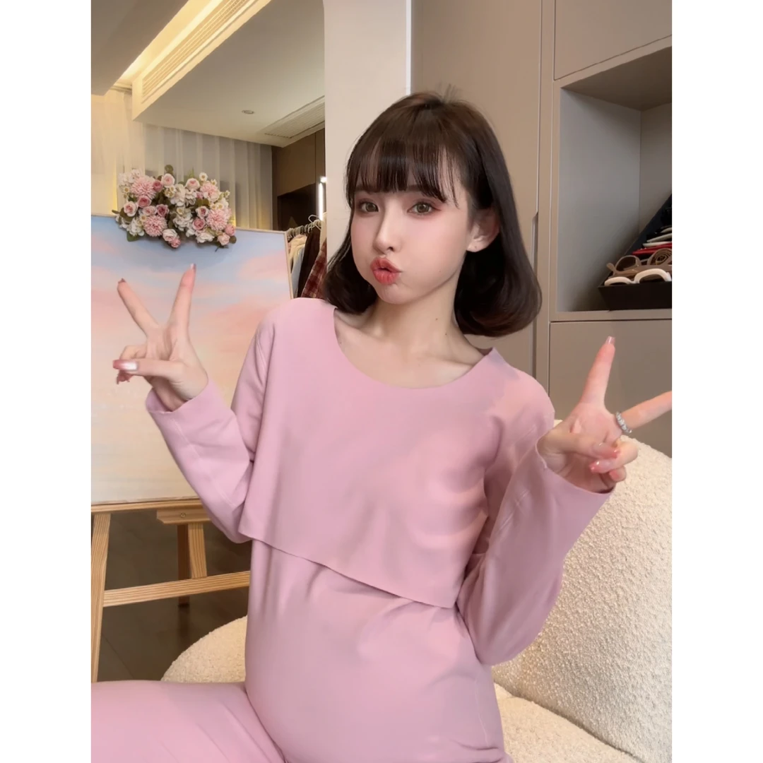 【保暖主义】长袖春秋秋冬季月子产后孕妇装秋冬上衣裤子套装怀孕美