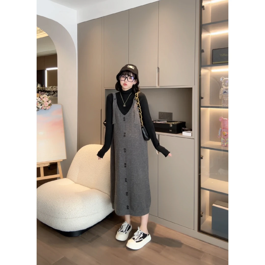 maodan/猫单【黑曜琴谱】娜娜的孕期穿搭/孕妇装秋冬内搭背心裙