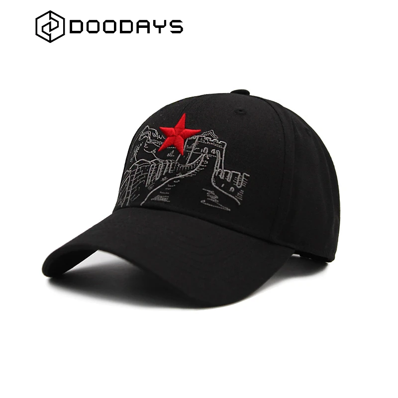 doodays长城五角星刺绣棒球帽百搭款