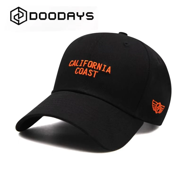 doodays硬顶双排小字母刺绣弯沿遮阳帽帽子