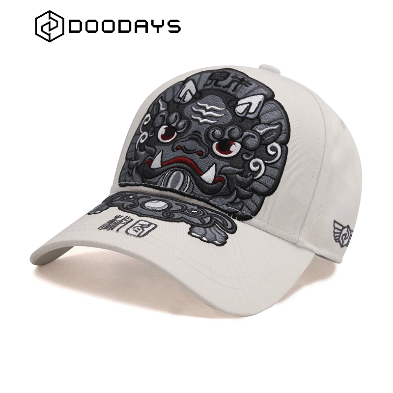 doodaysdoodays国潮龙之九子系列-椒图弯沿刺绣棒球帽
