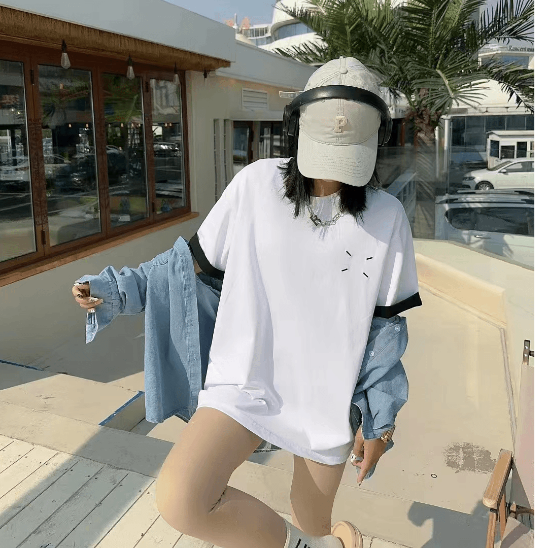 【MiO】米奥夏季韩版时尚百搭慵懒宽松大版T恤