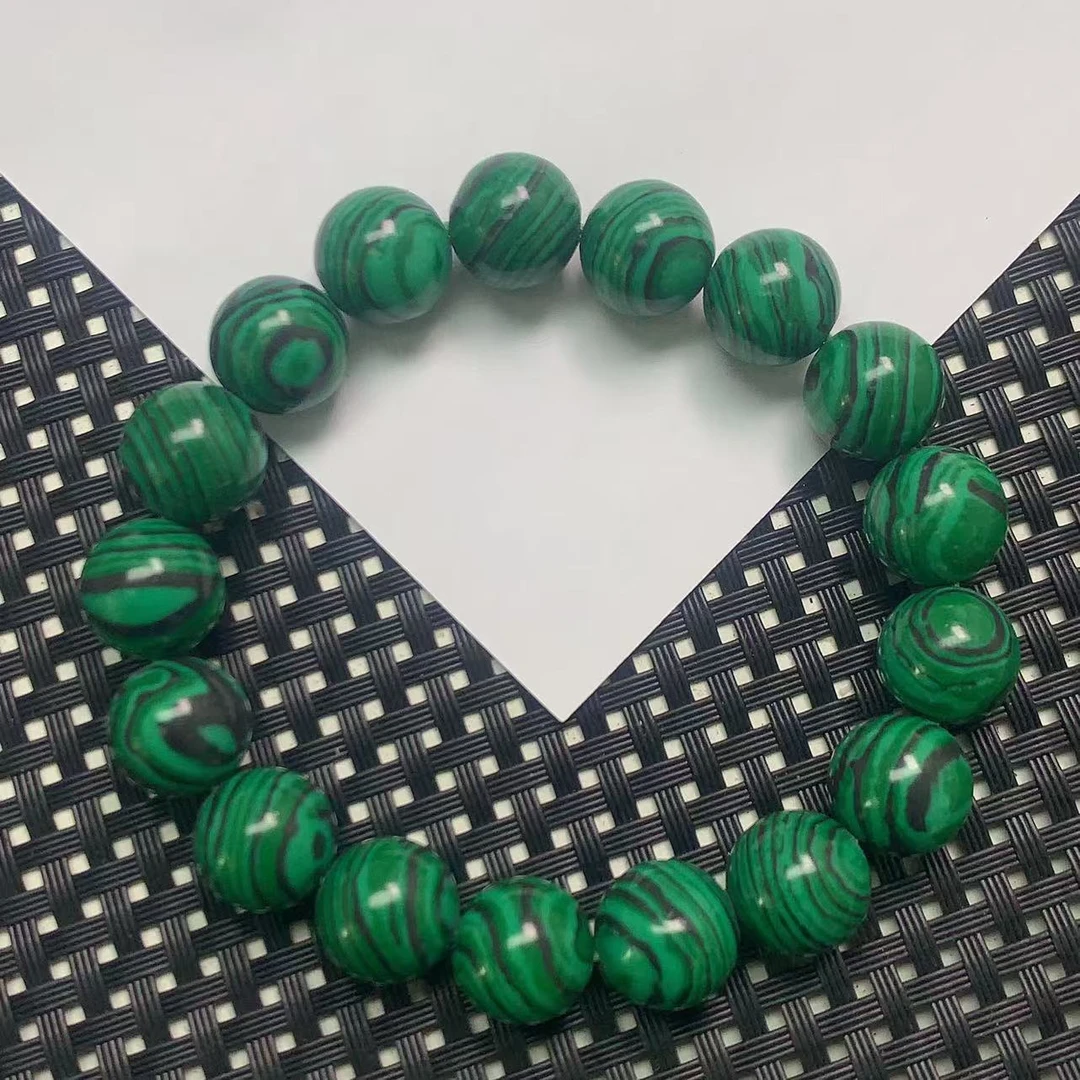 【九矿】绿色带纹时尚手串手链12M-F76