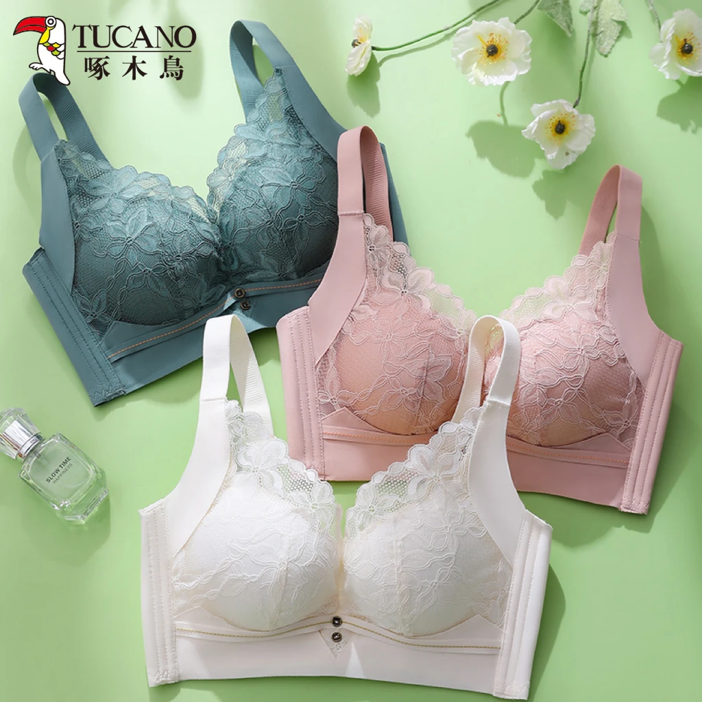 TUCANO/啄木鳥女士内衣小胸聚拢显大调整防外扩文胸收副乳胸罩-YT
