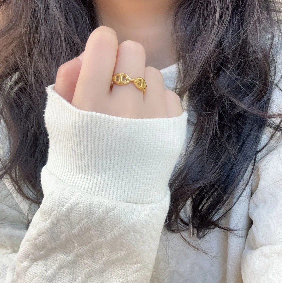 钛钢戒指 【 拿拿专属 】气质猪鼻子戒指