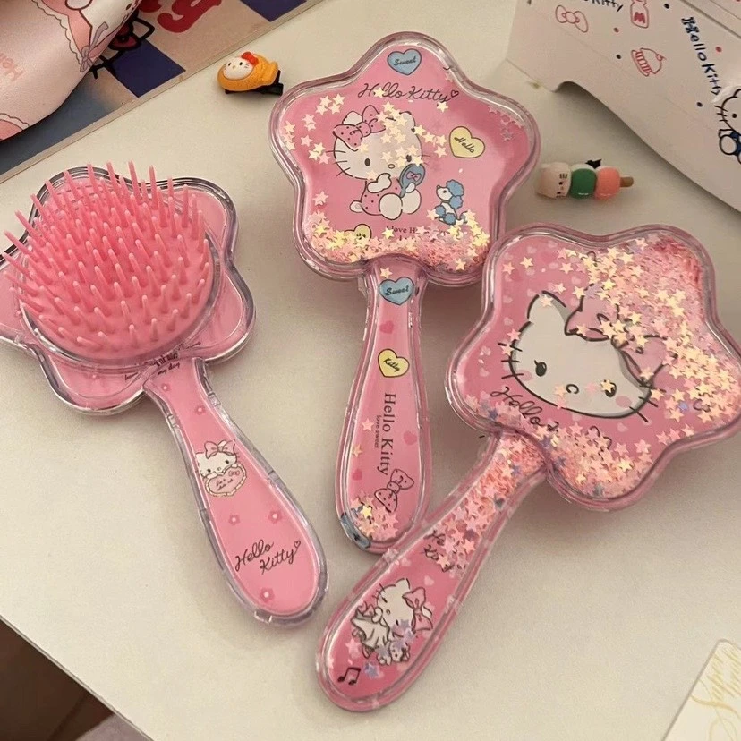 卡通动漫图案顺风梳高颜值hellokitty气垫梳送女友闺蜜礼品