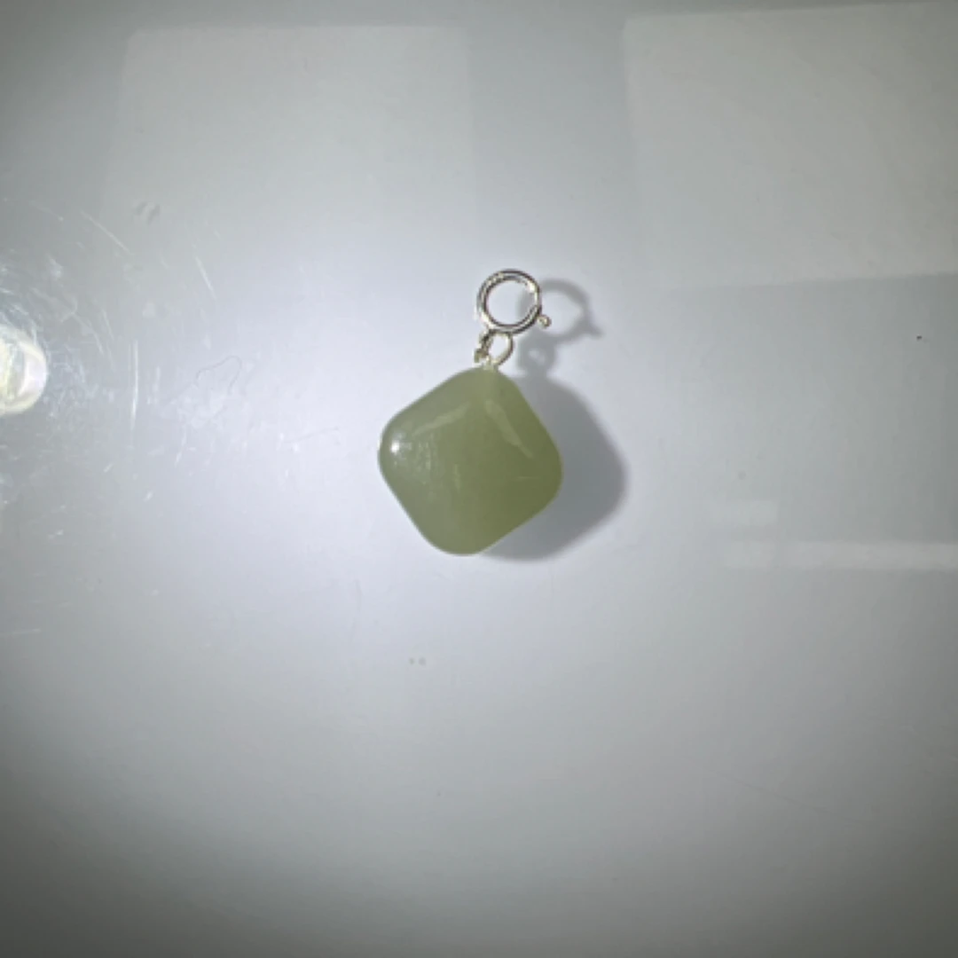 和田玉卡12mm方糖（手串）吊坠编号086