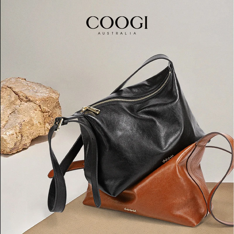 COOGI【高定轻奢】植鞣牛皮腋下2025款通勤单肩时尚女包送女友礼物