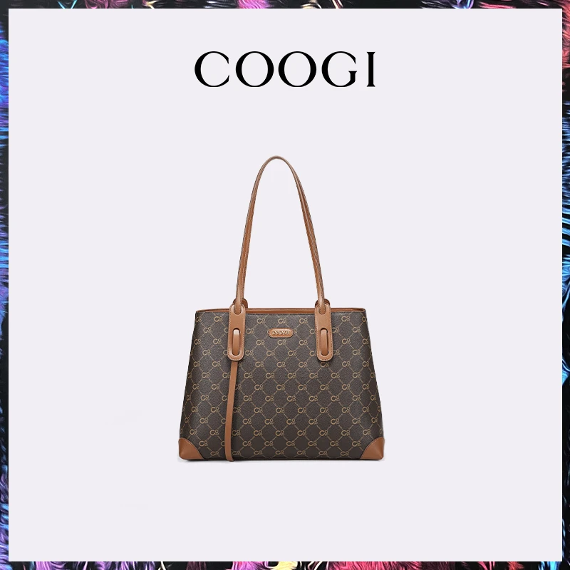 COOGI【高定百搭】大容量轻奢手提单肩腋下时尚经典托特包送女友