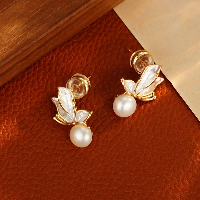 铜合金耳饰 5669【庄周梦蝶】立体蝴蝶耳钉简约百搭时尚气质耳环