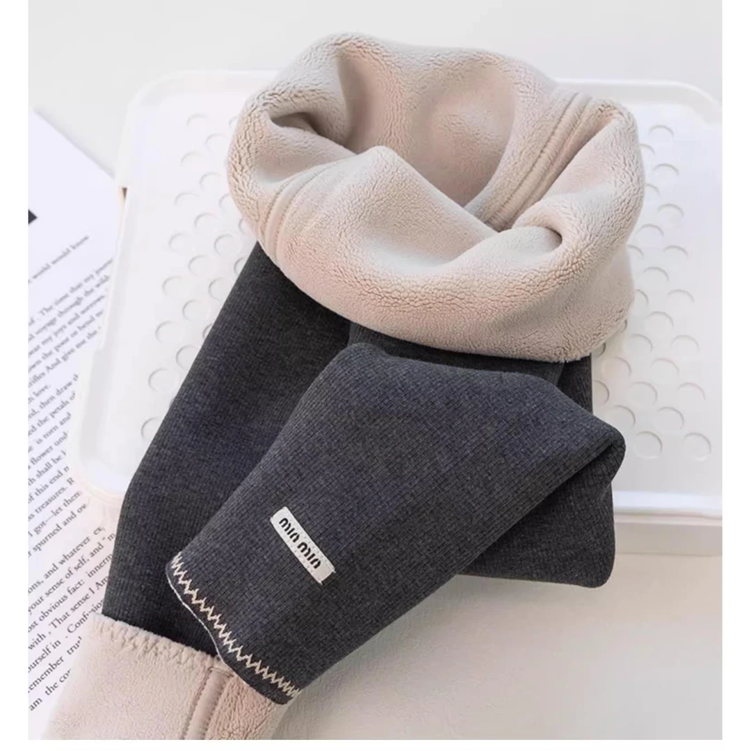 FAVMARTHA儿童打底裤女童春秋冬款中厚加绒小女孩薄绒加绒加厚外