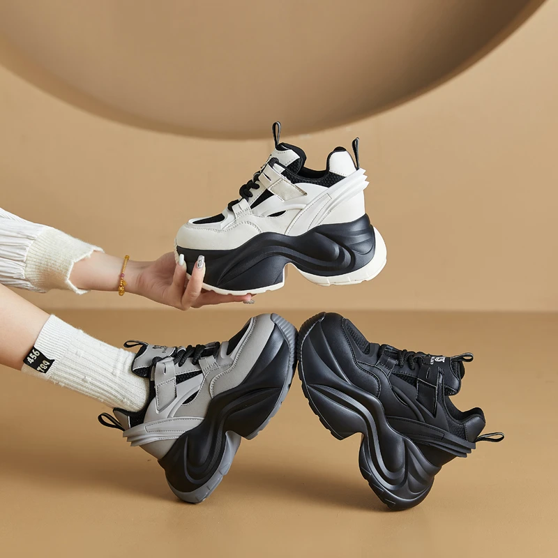 增高老爹鞋2024新款透气网面休闲鞋运动厚底运动鞋高颜值8889-15