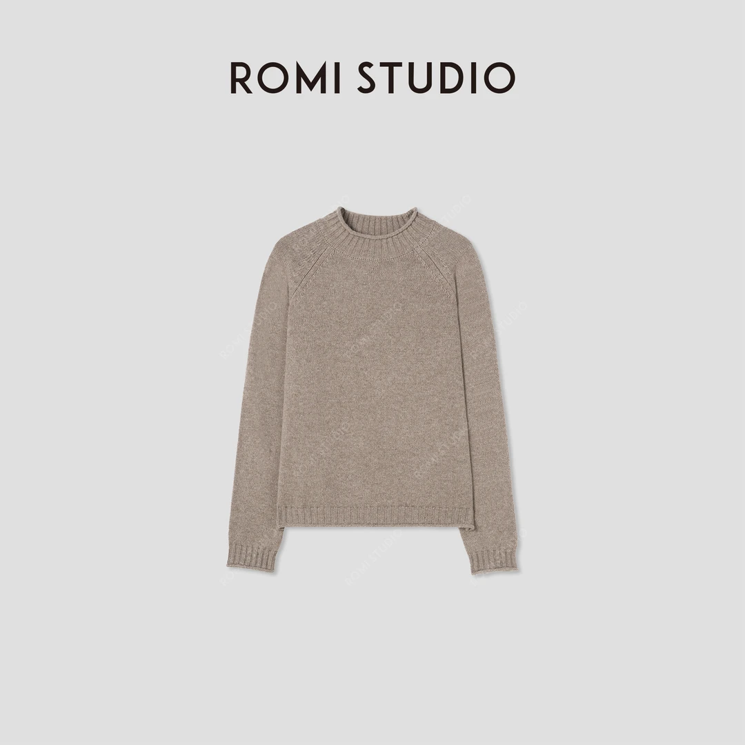 ROMI STUDIO“感知秋意”100%绵羊毛软糯肤感半高领毛衫RW24WSW0762