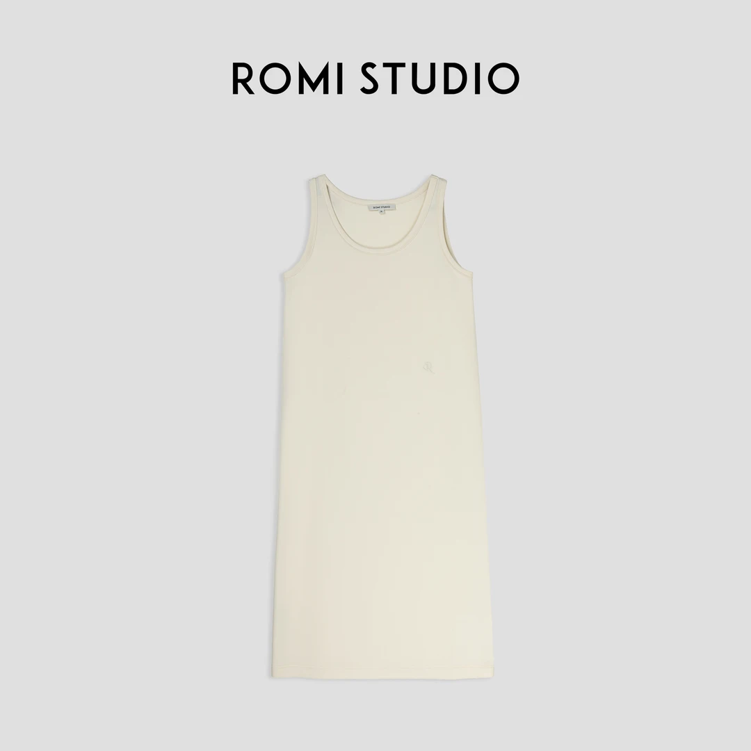 ROMI STUDIO"仲夏拍档”柔软透气洗水棉双口袋背心连衣裙 D3502